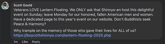 Veteran Scott Goold requests compromise from Shinnyo-en