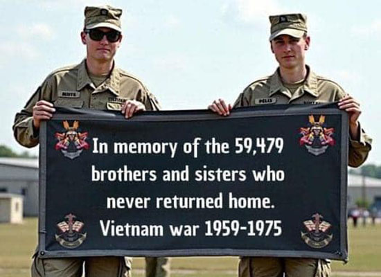At least 59,479 American brothers and sisters did not return from Vietnam